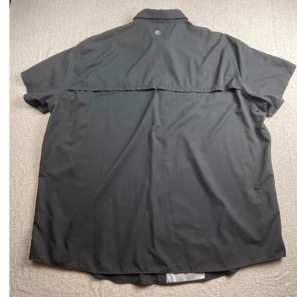 Solaris Outdoors Men’s 3XB Gray Vented Short Sleeve Button Front Shirt Hiking - Picture 2 of 9